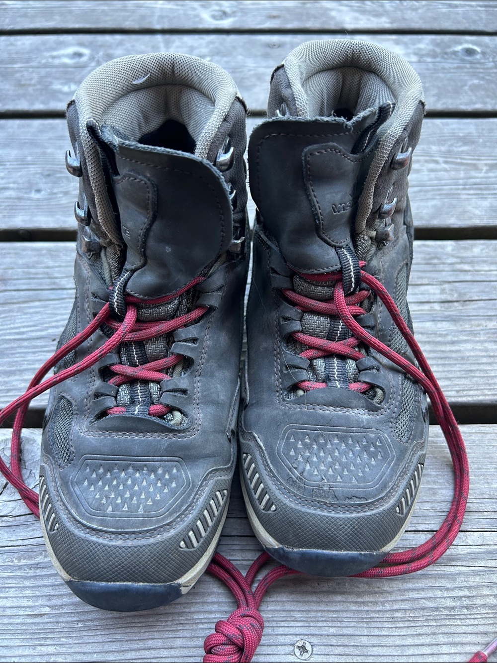 Vasque size 4 kids Hiking Boots with Red Laces